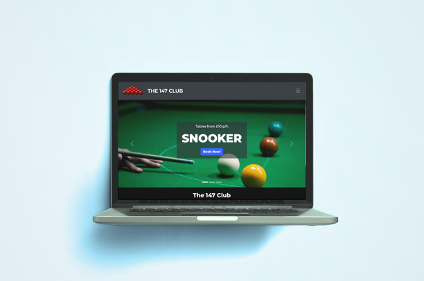 Screenshot of The 147 Club website